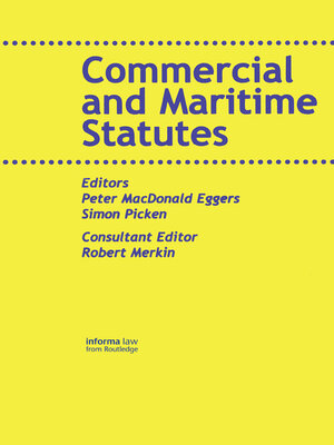 cover image of Commercial and Maritime Statutes